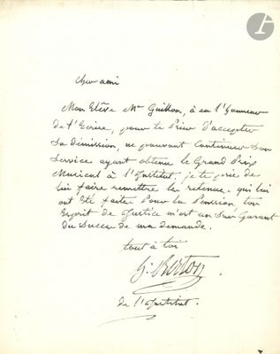 Henri BERTON (1767-1844). 2 L.A.S., [1825] et s.d., à Guilbe…