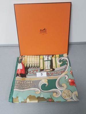 an orange box with a picture of a man and a cat on it