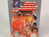 the box for the nintendo game slam basketball is shown