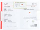 une image d'un certificat attestant de l'authenticité d'un diamant « grenat naturel »