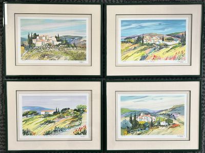 Ray POIRIER (XXe) Suite de quatre lithographies signées par …