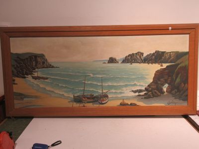 a picture of a picture of a painting on a table