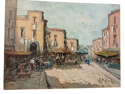 Antonio MIGLIARDI (1913-1985) "Quartier de Naples", huile su…