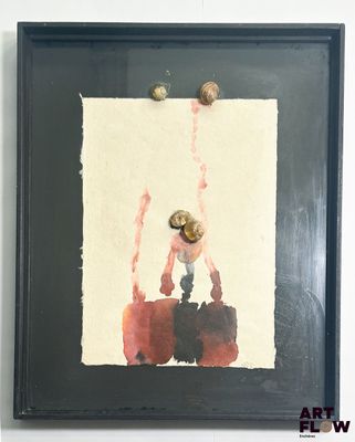 a picture of a painting on the wall of a room