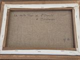 an old picture of a picture frame with a message written on it