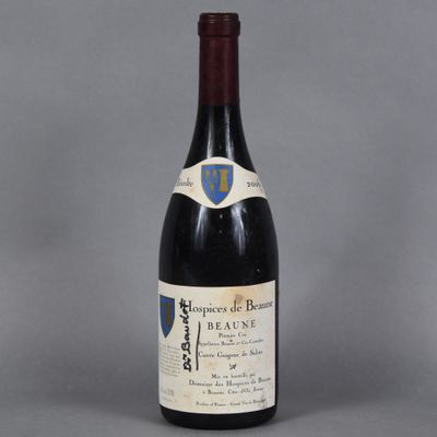 a bottle of red wine with a label on it