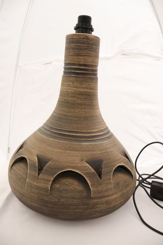 VINTAGE - Importante lampe en terre cuite. H 52 L 40 cm