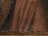 painting of a woman ' s hand with a ring on it ' s finger
