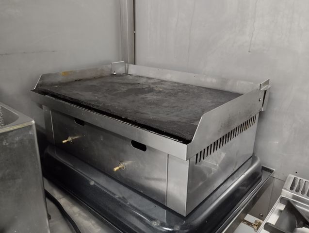 Plancha gaz inox, deux feux