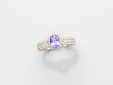 a tanzanite and diamond ring