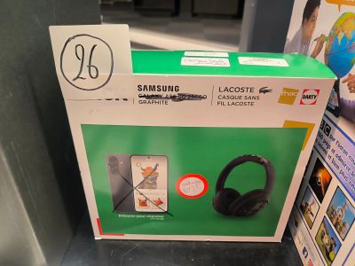 a box with a pair of headphones on it