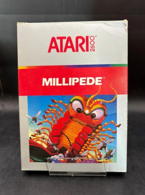 a close up of a box of atari games on a table