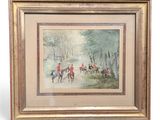 an image of a painting of a group of people riding horses