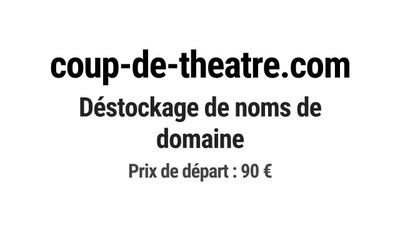 Nom de domaine coup-de-theatre.