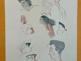 drawing of a group of people with different hair styles