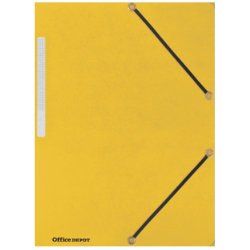 OFFICE DEPOT - Chemise à élastiques - Jaune - Carton lustré …