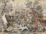 a picture of a tapestry with birds and flowers on it