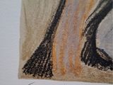 a picture of a drawing of a cat on the wall