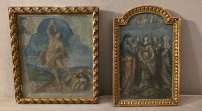 École Française fin XIXème - début XXème siècle - Scène reli…