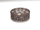 an image of a silver box on a white surface