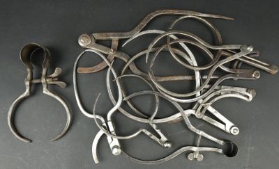 a lot of old tools that are laying on the table