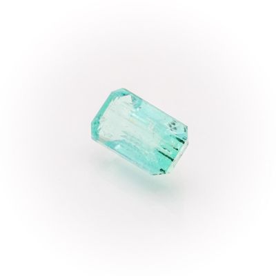 an aqua green tourmaline gems on a white background