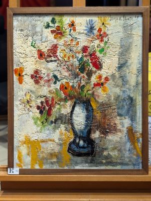 Jacques FAURE - Huile sur toile "Le fond de platre Dim.