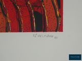 an image of a picture of a painting with a red and black background