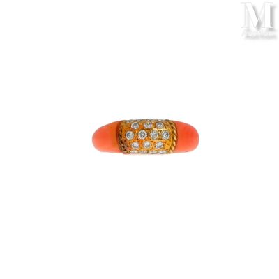 an image of an orange ring with diamonds on a white background