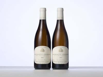 deux bouteilles de vin posées sur une table l'une à côté de l'autre