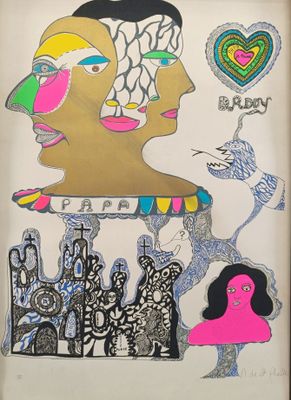 Niki de Saint-Phalle - Sérigraphie Papa Daddy - Art Contemporain