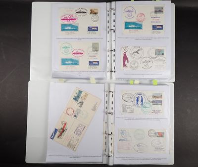 2 classeurs de plus de 175 lettres et cartes, entiers POSTAU…