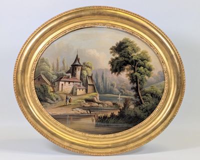 une image d'un tableau dans un cadre doré