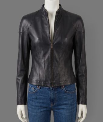 a black leather jacket on a mannequin mannequin mannequin mannequin mannequin mannequin mannequin mannequin manne