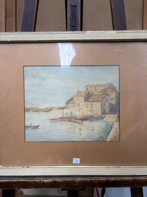 une image d'un tableau sur un chevalet dans une pièce