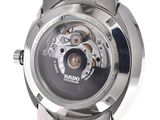 a close up of a watch on a white background
