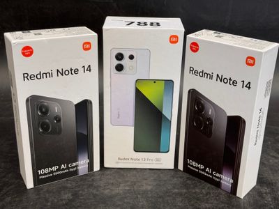 trois cartons de Redmi Note 14 et un carton de Redmi Note 14
