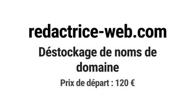 Nom de domaine redactrice-web.com.