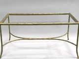 brass bamboo coffee table with glass top