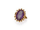 an amethorate and gold ring