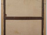 a painting of a wooden frame with a piece of paper on top of it