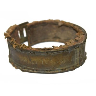 Collier de molosse en laiton époque fin XVIIIème, époque rév…