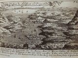 an old book with a picture of a city on it
