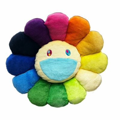 200cm Coussin Fleur (Arc-en-ciel Blanc)