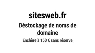 Nom de domaine sitesweb.fr. Catégorie: Informatique et tech.