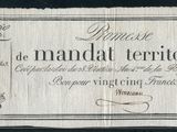 un vieux papier sur lequel figure l'image d'un mandat