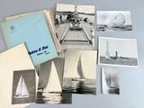 a lot of old photos of boats on the water