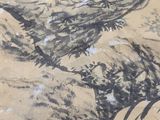 a drawing of a man riding a horse on the beach