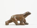 sculpture of a polar bear on a white background