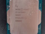 a close up of a cpu on a table with a black background
